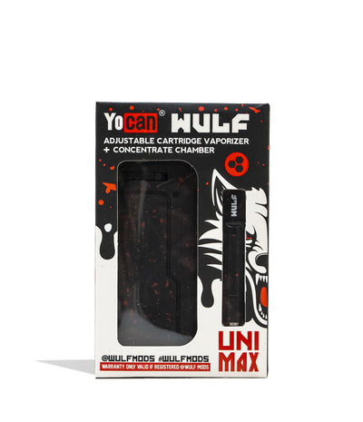 Black Red Spatter Wulf Mods UNI Max Concentrate Kit Packaging Front View on White Background