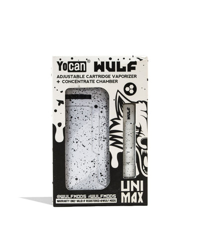 White Black Spatter Wulf Mods UNI Max Concentrate Kit Packaging Front View on White Background