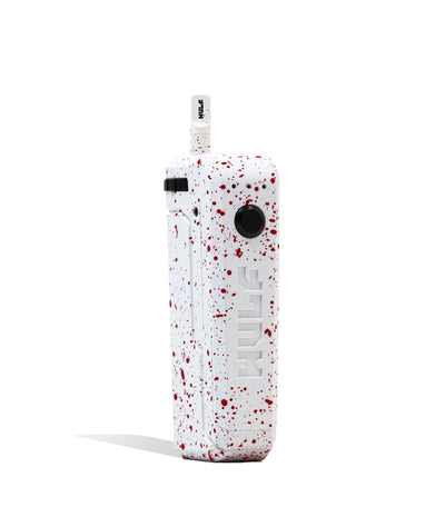 White Red Spatter Wulf Mods UNI Max Concentrate Kit Vaporizer With Tank Front View on White Background