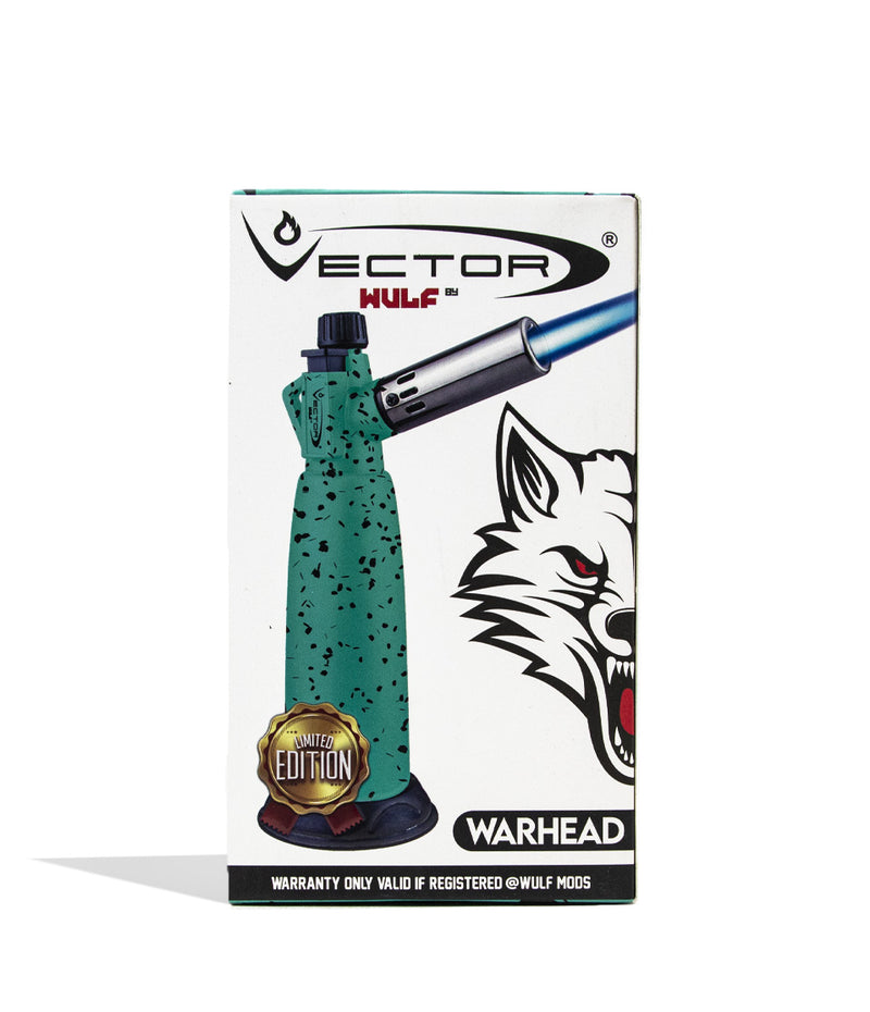 Teal Black Spatter Wulf Mods Warhead Torch Packaging on white background
