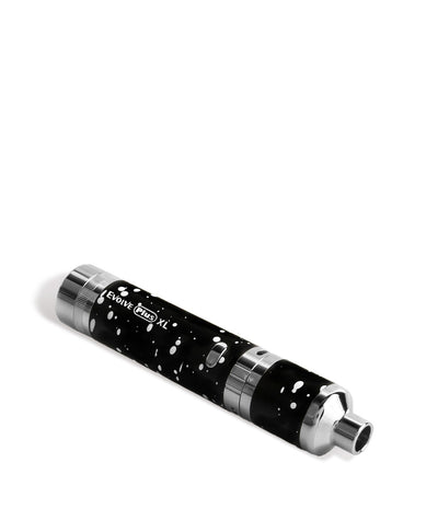 Black White Spatter Wulf Mods Evolve Plus XL Concentrate Vaporizer Down View on White Background
