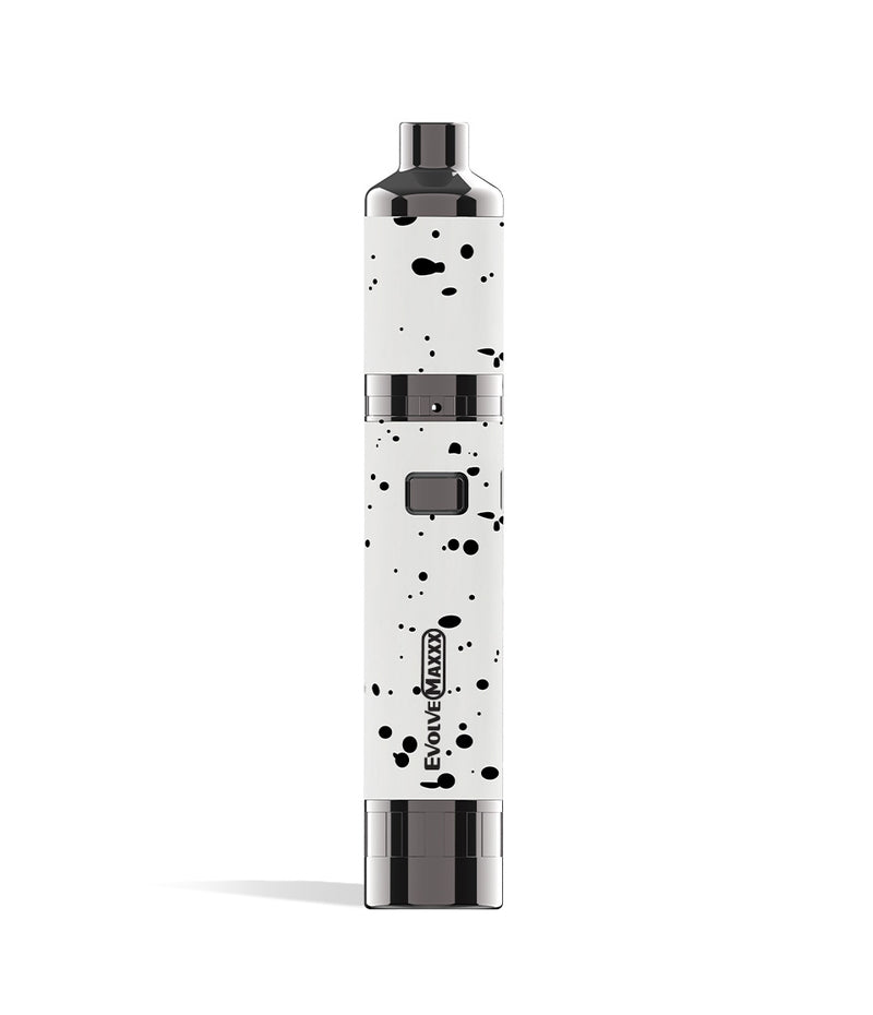 White Black Spatter Wulf Mods Evolve Maxxx 3 in 1 Kit Wax Pen Front View on White Background