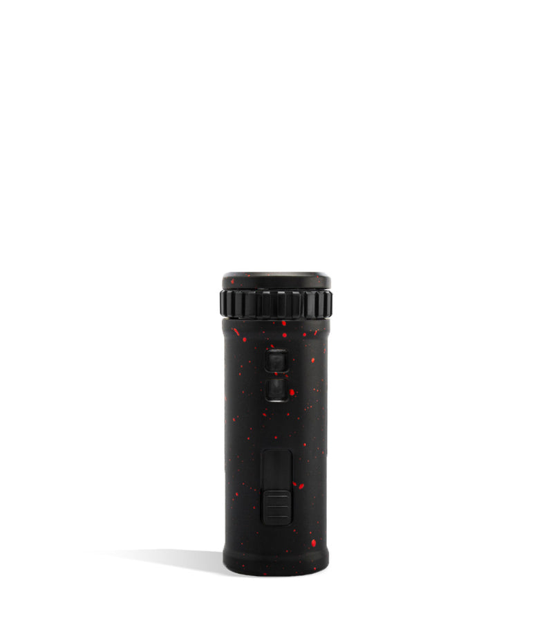 Black Red Spatter Wulf Mods UNI S Back View Adjustable Cartridge Vaporizer on White Background
