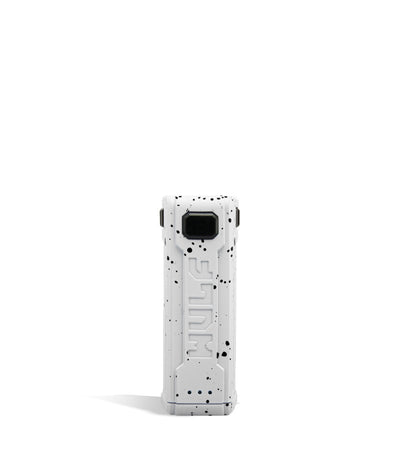 White Black Spatter Wulf Mods UNI S Face View Adjustable Cartridge Vaporizer on White Background