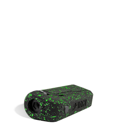 Black Green Spatter Wulf Mods UNI Adjustable Cartridge Vaporizer Down View on White Background