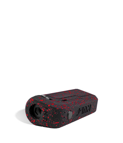 Black Red Spatter Wulf Mods UNI Adjustable Cartridge Vaporizer Down View on White Background