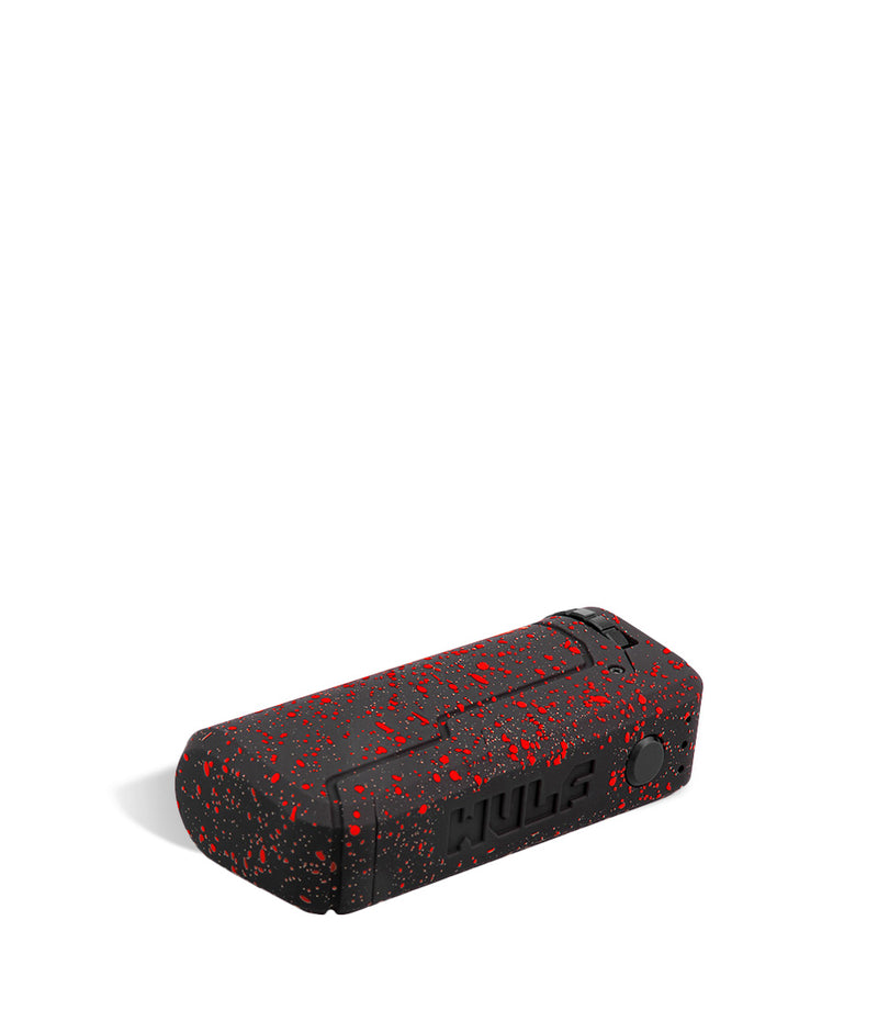 Black Red Spatter Wulf Mods UNI Adjustable Cartridge Vaporizer Down 2 View on White Background